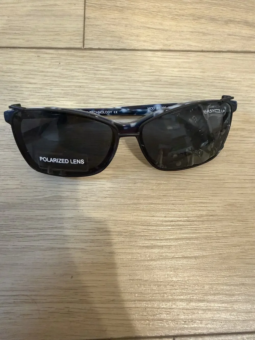 EASYCLIP MOD EC395 80 W CLIP ON SUNGLASSES 54-16-135 AUTHENTIC EYEGLASSES